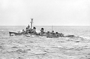 USS Radford (DD-446) off Korea c1951