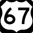 U.S. Highway 67 marker