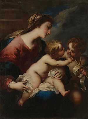 Valerio Castello - The Virgin and Child with Saint John the Baptist