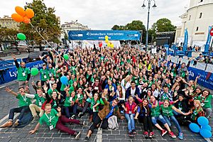 Vilnius Marathon 2015 volunteers by Augustas Didzgalvis