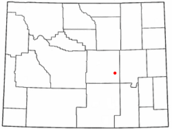 Location of Casper Mountain, Wyoming