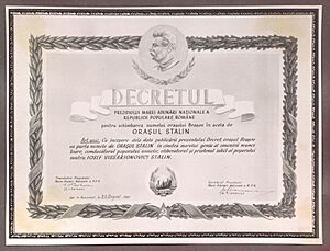 1950 - Decretul de schimbare a numelui orasului Brasov in Orasul Stalin