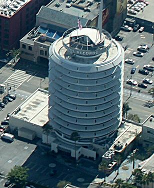Aerial Capitol Records Building