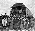 After childrens service aboard railroad chapel car Emmanuel