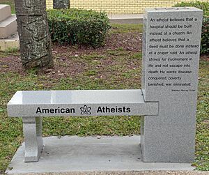 American Atheists bench back