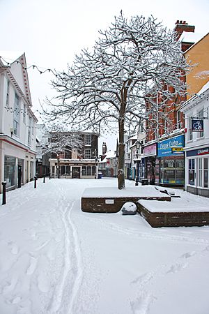 Ashford (Kent) Town Centre, High Street, February 2012 Snow.jpg