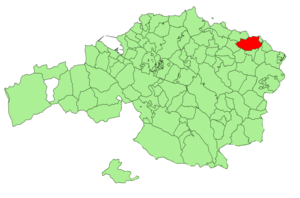 Location of Ispaster in Biscay