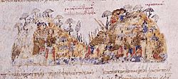 Byzantines under Ooryphas ambush and defeat the Cretan Saracens