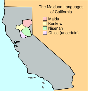 Calif MaiduanLanguages map