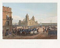 Carl Nebel - Genl. Scott's entrance into Mexico, Plate 45