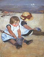 Cassatt Mary Children on the Beach 1884 