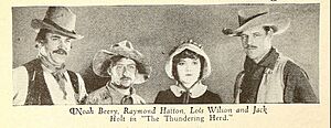 Cast of The Thundering Herd in character