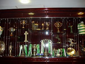 Celtic FC trophy case