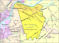 Census Bureau map of Florence Township, New Jersey