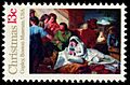 Christmas - Copley Nativity 13c 1976 issue U.S. stamp