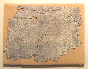 Cloth fragment, cotton and bast, c. 2500 BC - Huaca Prieta - DSC06148