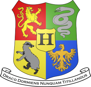 Coat of arms Hogwart with motto