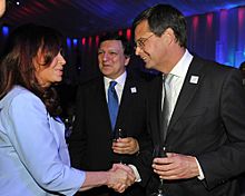 Cristina Fernandez and Dutch PM Jan Peter Balkenende
