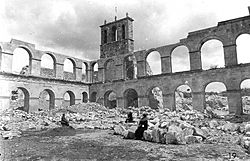 Dismantled cloister Monastery of Ovila 1930s