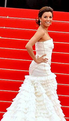 Eva Longoria Cannes white dress