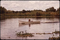 Fishing in the Bayou Gauche wetlands.