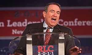 Former Governor Mike Huckabee speaking at the 2011 Republican Leadership Conference in New Orleans, Louisiana