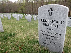 Frederick C. Branch Headstone in Quantico National Cemetery
