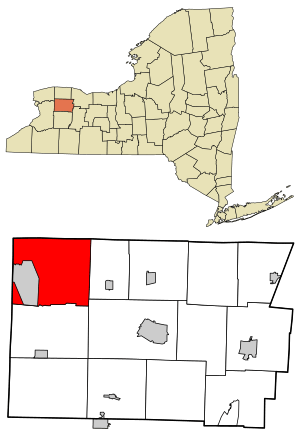 Location of Alabama in Genesee County and New York