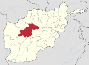 Map of Afghanistan with Ghor highlighted