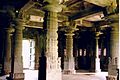 Granite pillars in hall (mantapa) of Aghoreshwara Temple in Ikkeri