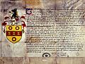 Grant of Arms for Henry Draper of Colnbrook 1571
