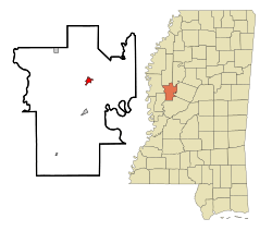 Location of Belzoni, Mississippi