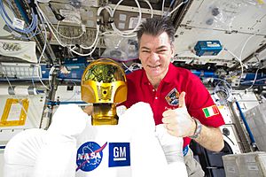 ISS-26 Paolo Nespoli with Robonaut2