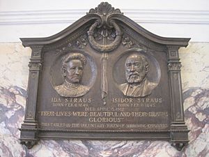 Ida and Isidor Straus Memorial Plaque
