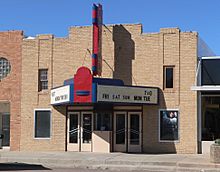 Art Deco style Inland Theater at Martin SD.