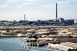 L' usine de transformation de bois Kotkamills Oy à Kotka