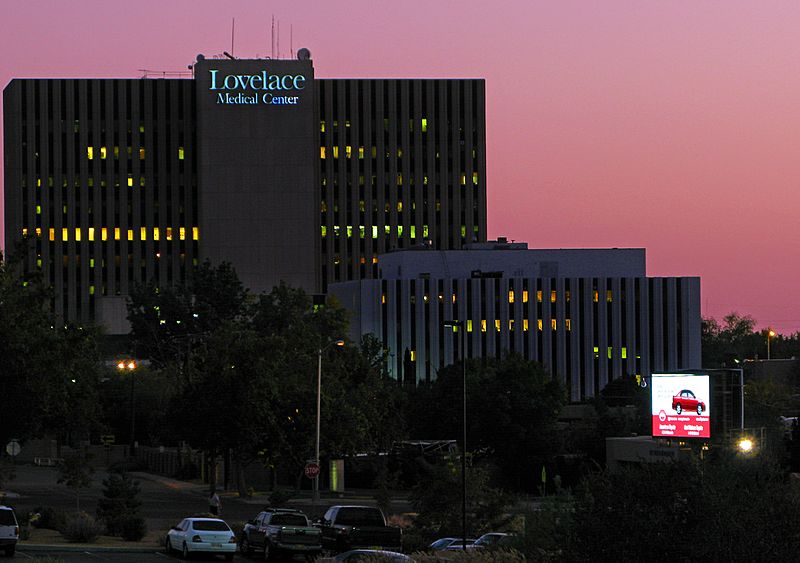 Lovelace Medical Center, ABQ, night