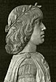Mátyás király fiatalkori eszményesített dombormű-képmása a milanói Castello Sforzesco múzeumában