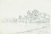 Mandu, the Water Palace, a sketch by Commander Robert Elliot, R.N