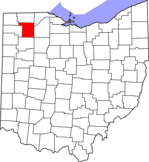 Map of Ohio highlighting Henry County