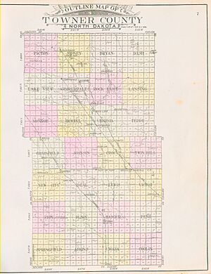 Map of Towner County, N.D., 1909