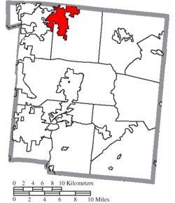 Location of Springboro in Warren County