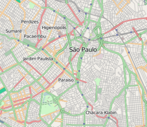 Location of Central Zone of São Paulo