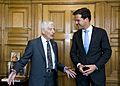 Mark Rutte en Dries van Agt in het Torentje