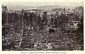 McLaurin(1902) pic.063 ANGELL & PRENTICE's Wells below Franklin, PA, in 1873