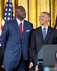 Michael Jordan and Barack Obama at the White House