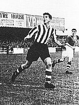 Monty Wright for Chester vs Wrexham in 1954