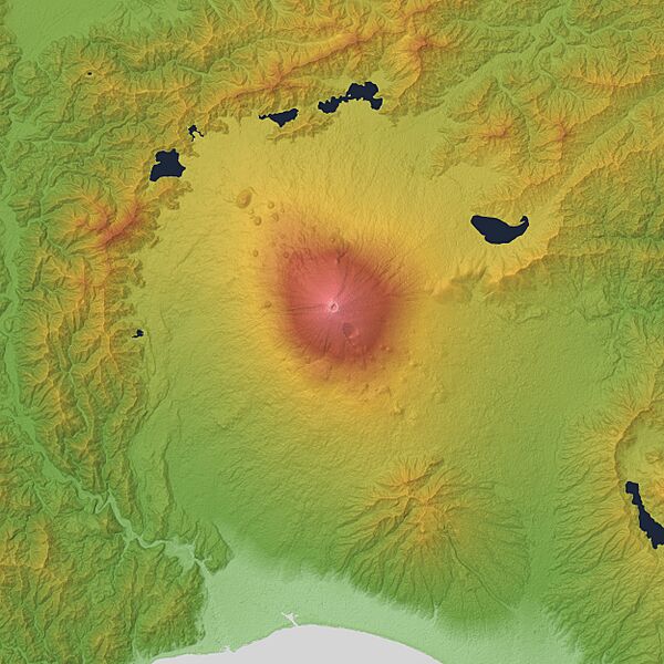 Mount Fuji Relief Map, SRTM-1