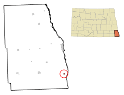 Location of Fairmount, North Dakota