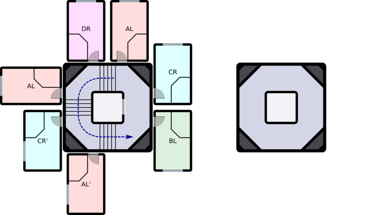 Nakagin capsule arrangement (13F) rA